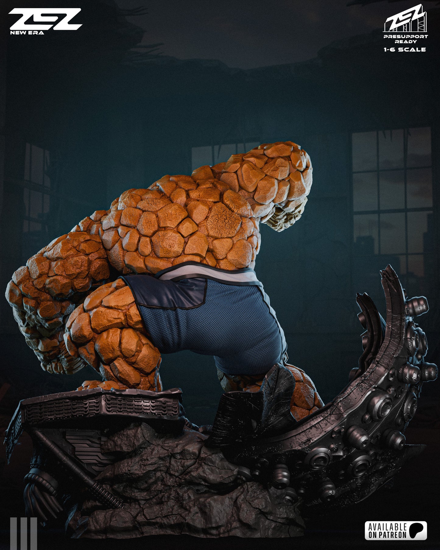 The Thing Sculpture (75mm to 500mm) - Unassembled/Unpainted/3D Print