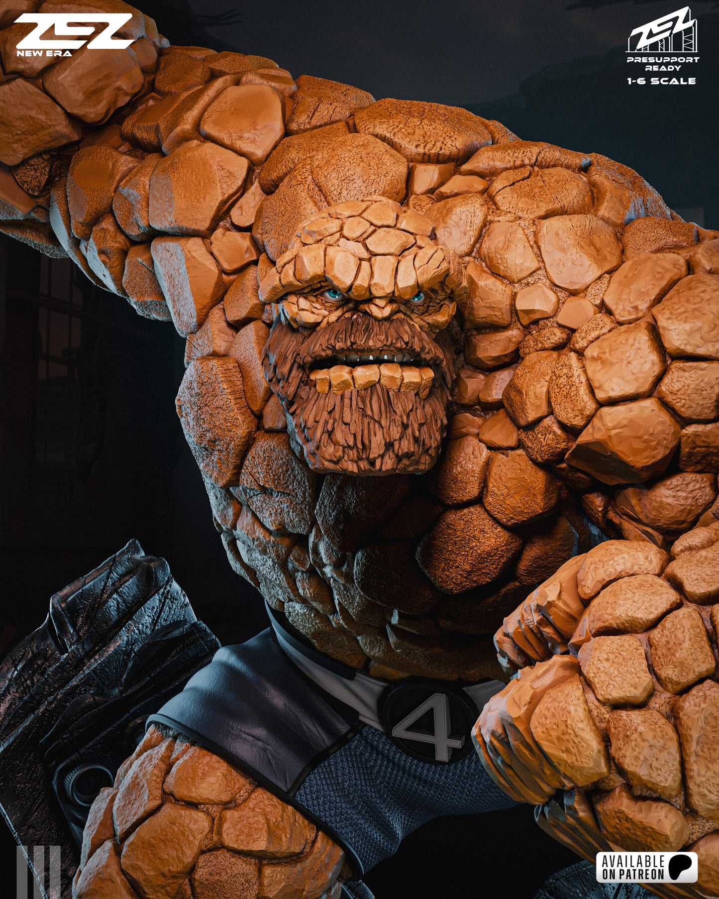 The Thing Sculpture (75mm to 500mm) - Unassembled/Unpainted/3D Print