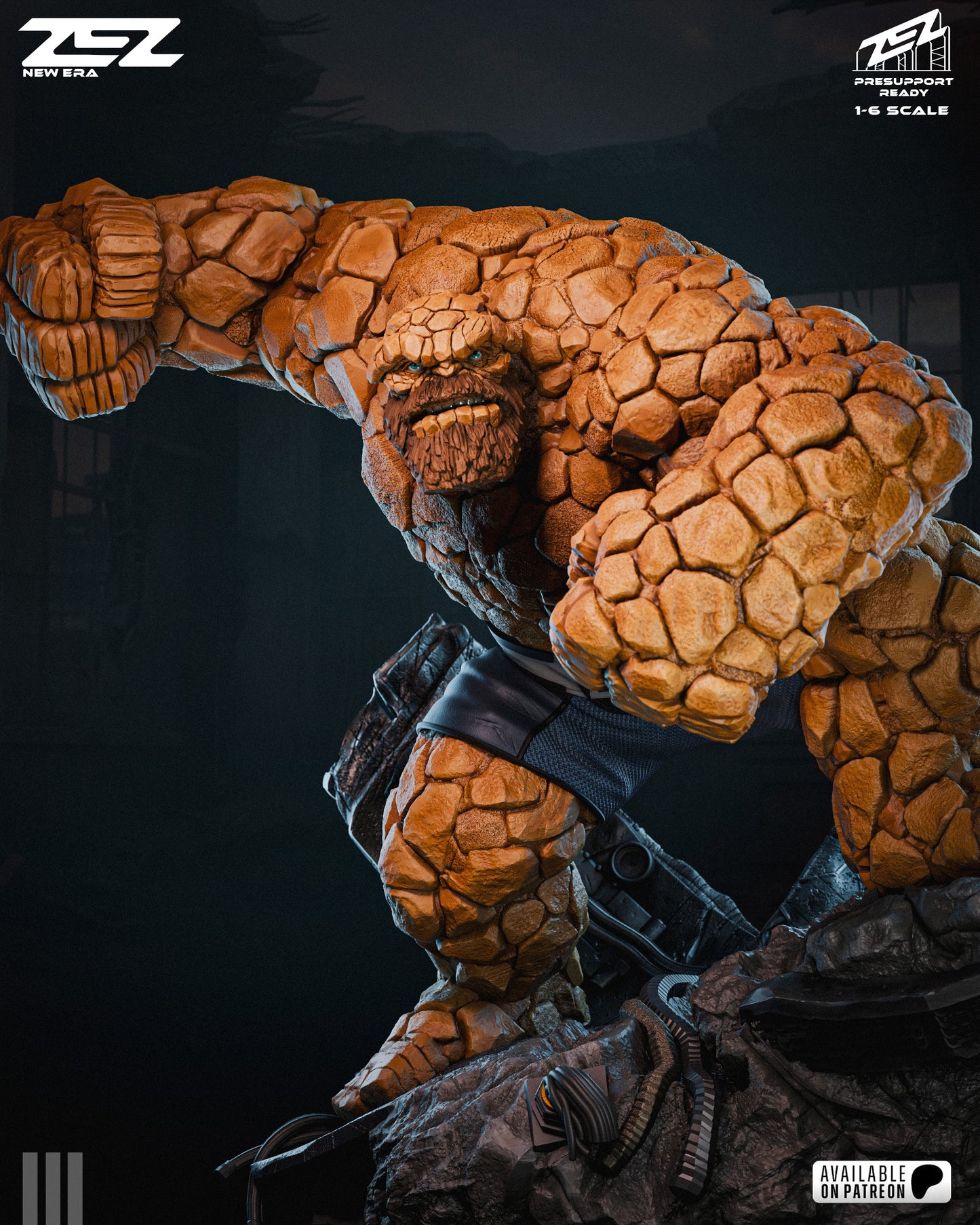 The Thing Sculpture (75mm to 500mm) - Unassembled/Unpainted/3D Print