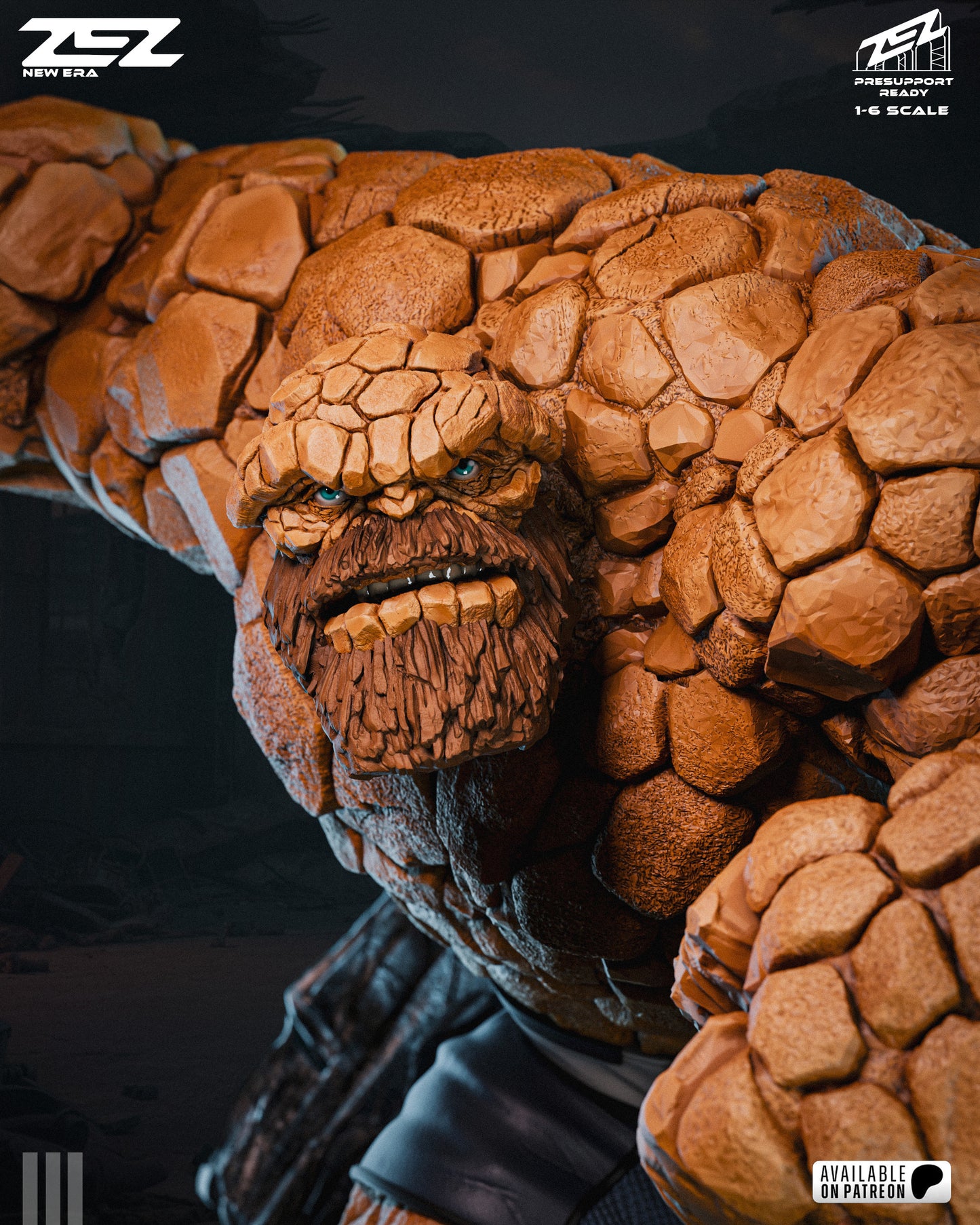 The Thing Sculpture (75mm to 500mm) - Unassembled/Unpainted/3D Print