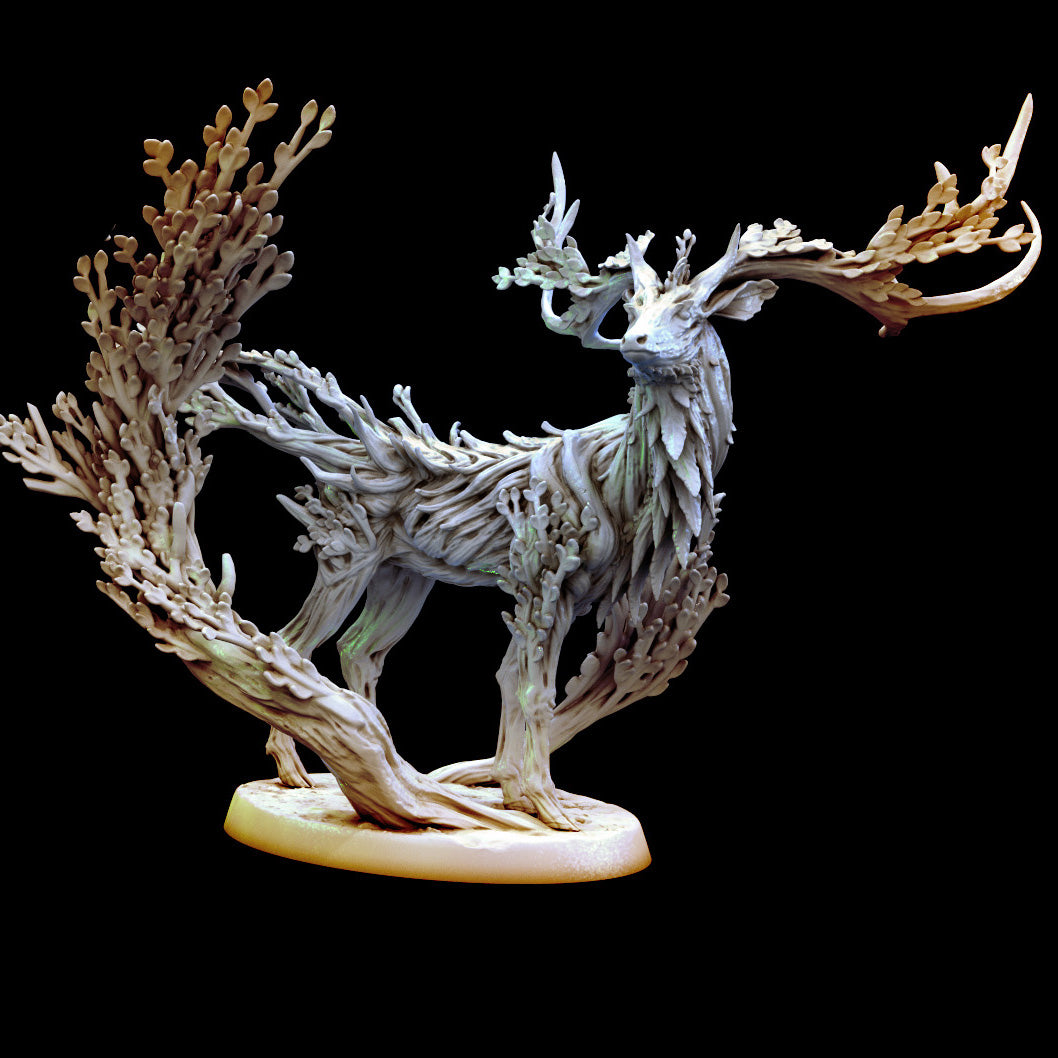 Thicket Stag - Pose 2 - Woodland Creature - by Mini Monster Mayhem- Tabletop RPG Miniature - Roleplaying 3D Printed Fantasy Mini