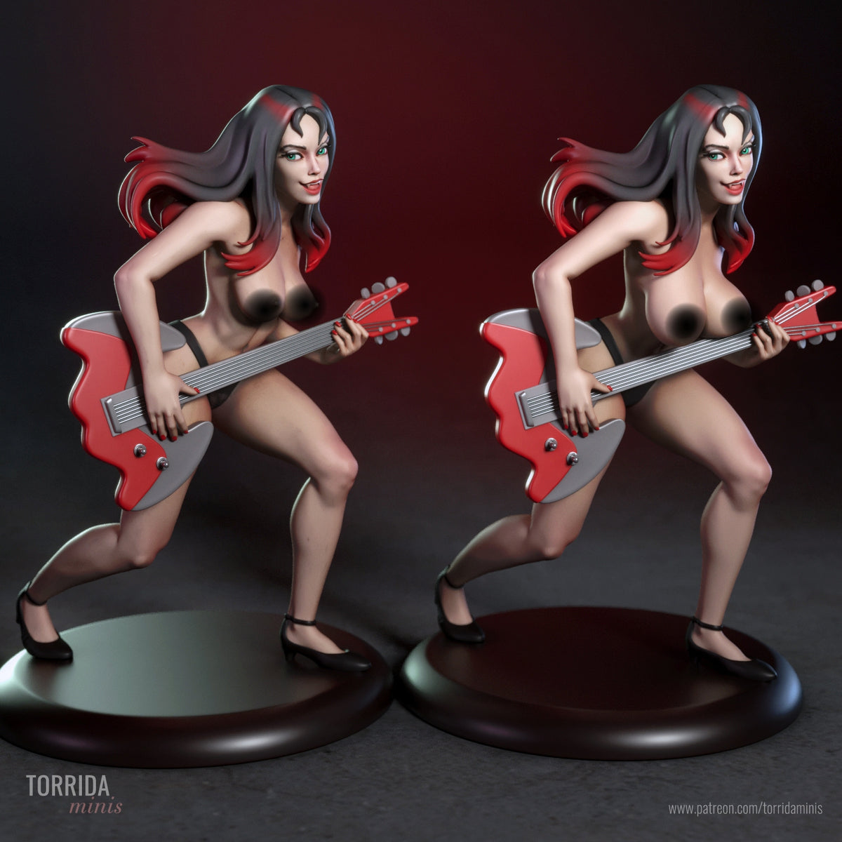 Thorn - Hex Girls NSFW Sculpture (75mm to 500mm) - Unassembled/Unpainted/3D Print