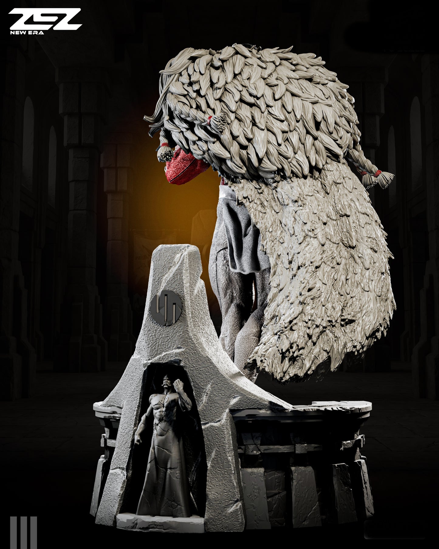 Thragg Sculpture (75mm to 500mm) - Unassembled/Unpainted/3D Print