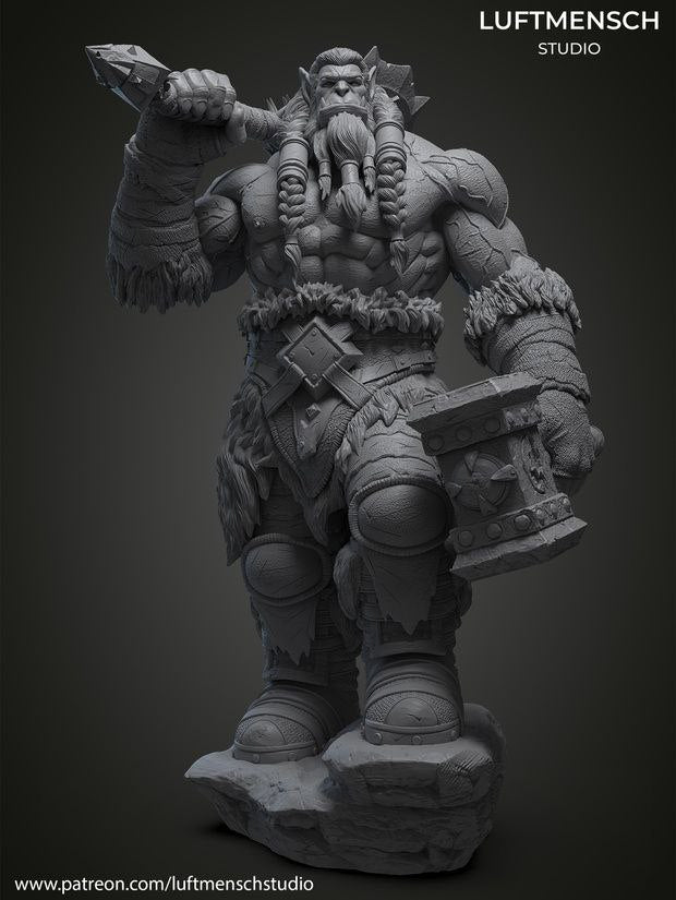Thrall - Orc - World of Warcraft - by Luftmensch - Tabletop RPG Miniature - Roleplaying 3D Printed Fantasy Mini