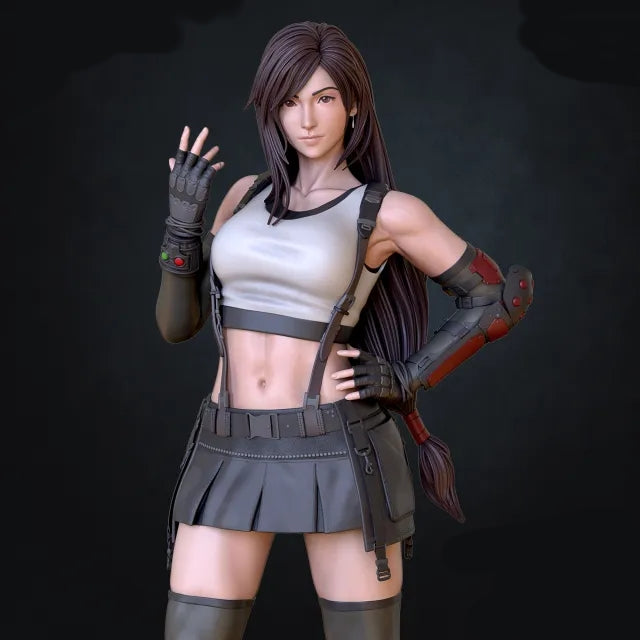 Tifa Sculpture (75mm to 500mm) - Unassembled/Unpainted/3D Print