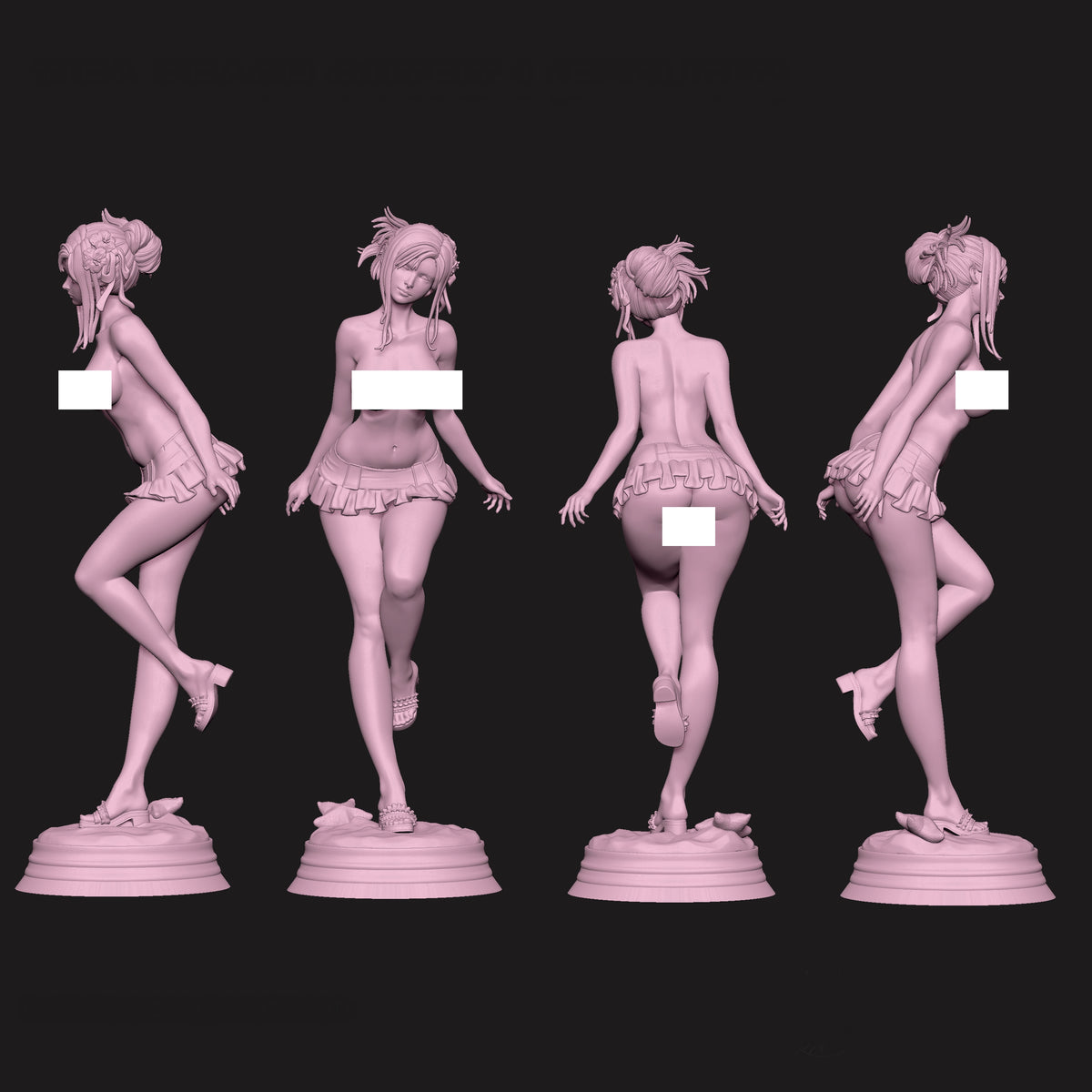 Tifa Lockhart Sculpture(75mm to 500mm) - Unassembled/Unpainted/3D Print