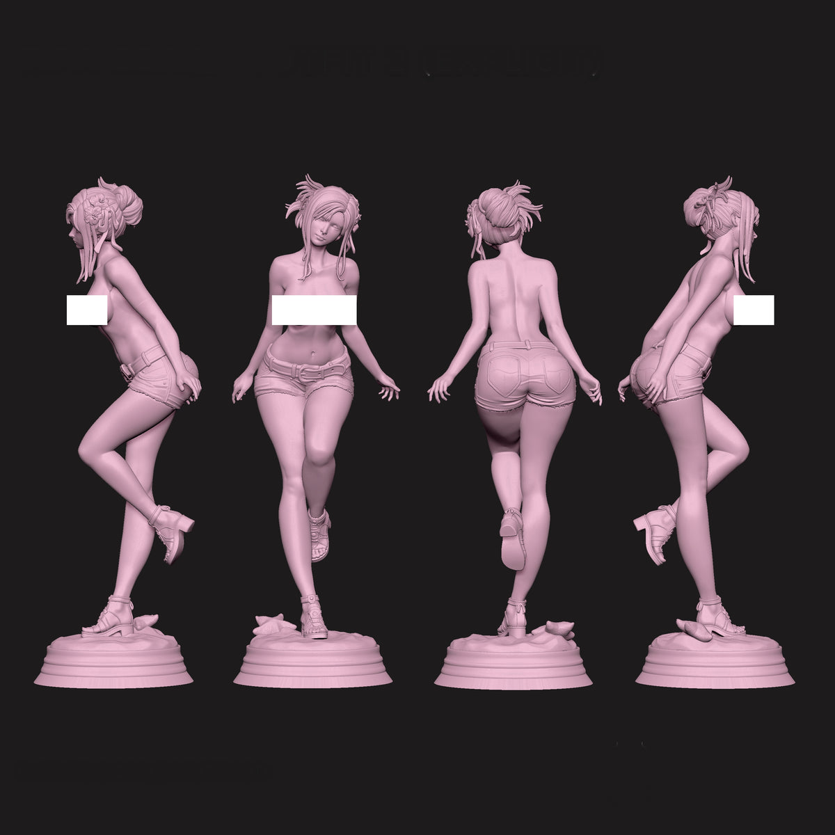 Tifa Lockhart Sculpture(75mm to 500mm) - Unassembled/Unpainted/3D Print
