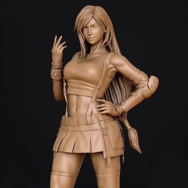 Tifa Sculpture (75mm to 500mm) - Unassembled/Unpainted/3D Print