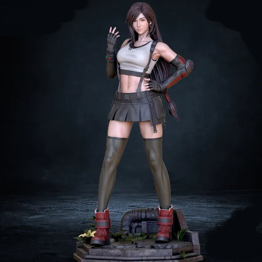 Tifa Sculpture (75mm to 500mm) - Unassembled/Unpainted/3D Print