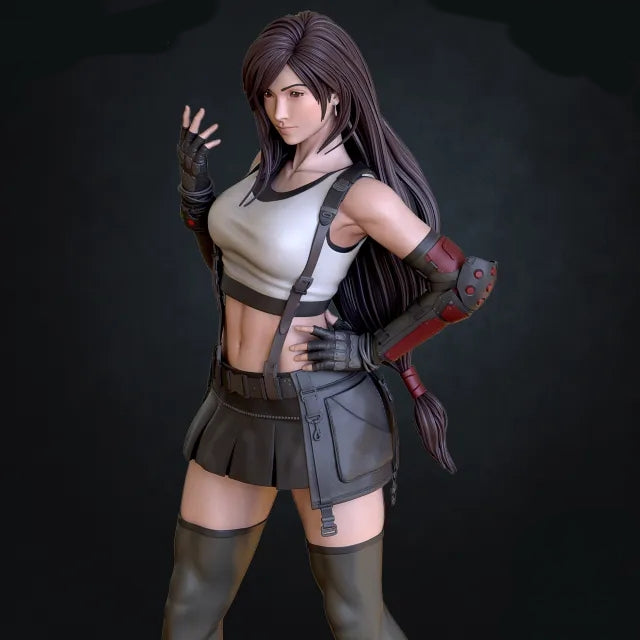 Tifa Sculpture (75mm to 500mm) - Unassembled/Unpainted/3D Print