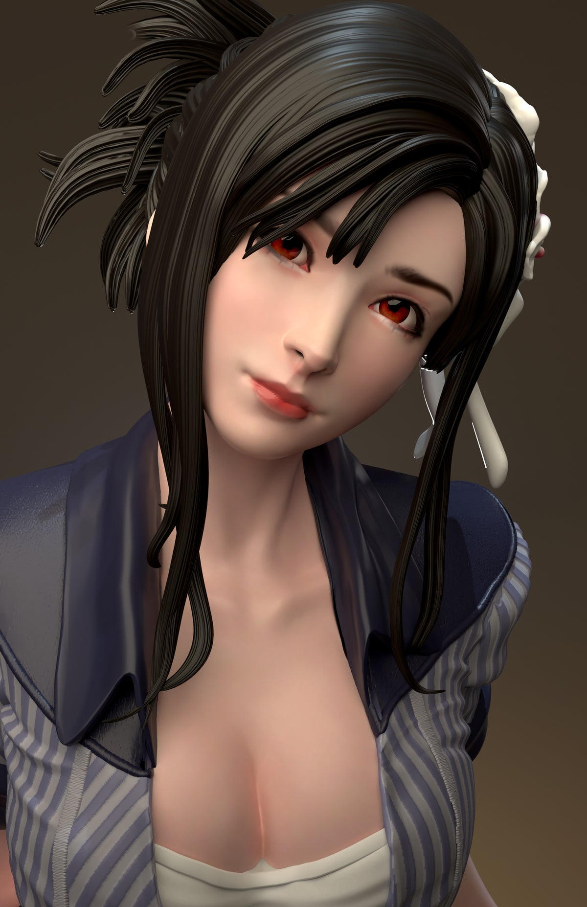 Tifa Lockhart Sculpture(75mm to 500mm) - Unassembled/Unpainted/3D Print