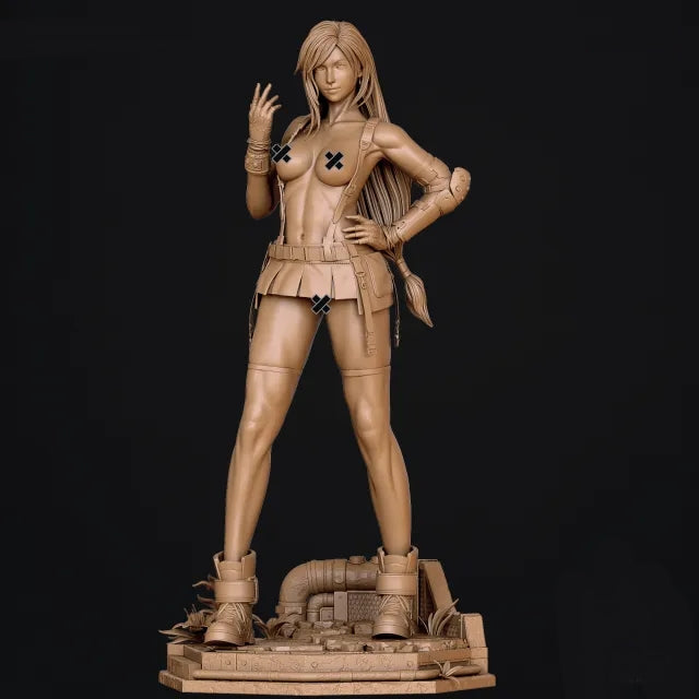 Tifa NSFW Sculpture (75mm to 500mm) - Unassembled/Unpainted/3D Print