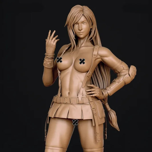 Tifa NSFW Sculpture (75mm to 500mm) - Unassembled/Unpainted/3D Print
