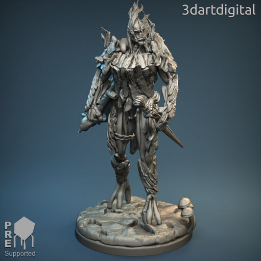 Tree Knight - Tree Ent - by 3dartDigital - Tabletop RPG Miniature - Roleplaying 3D Printed Fantasy Mini