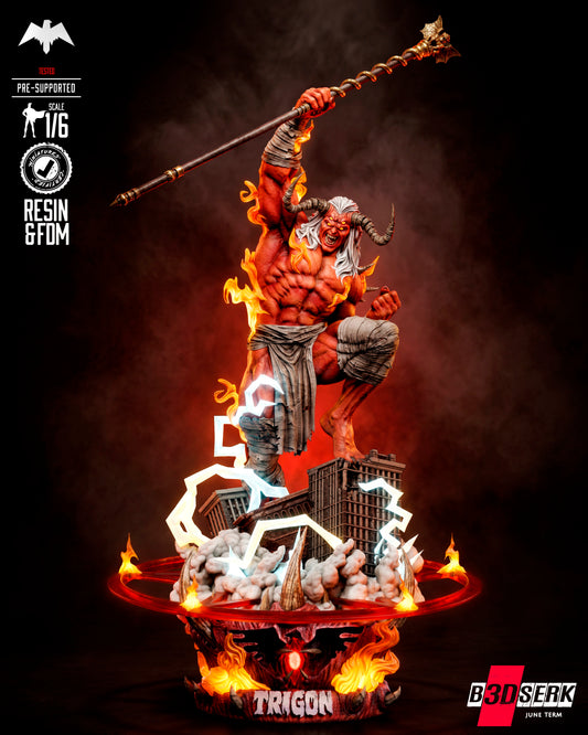 Trigon Sculpture (75mm to 500mm) - Unassembled/Unpainted/3D Print
