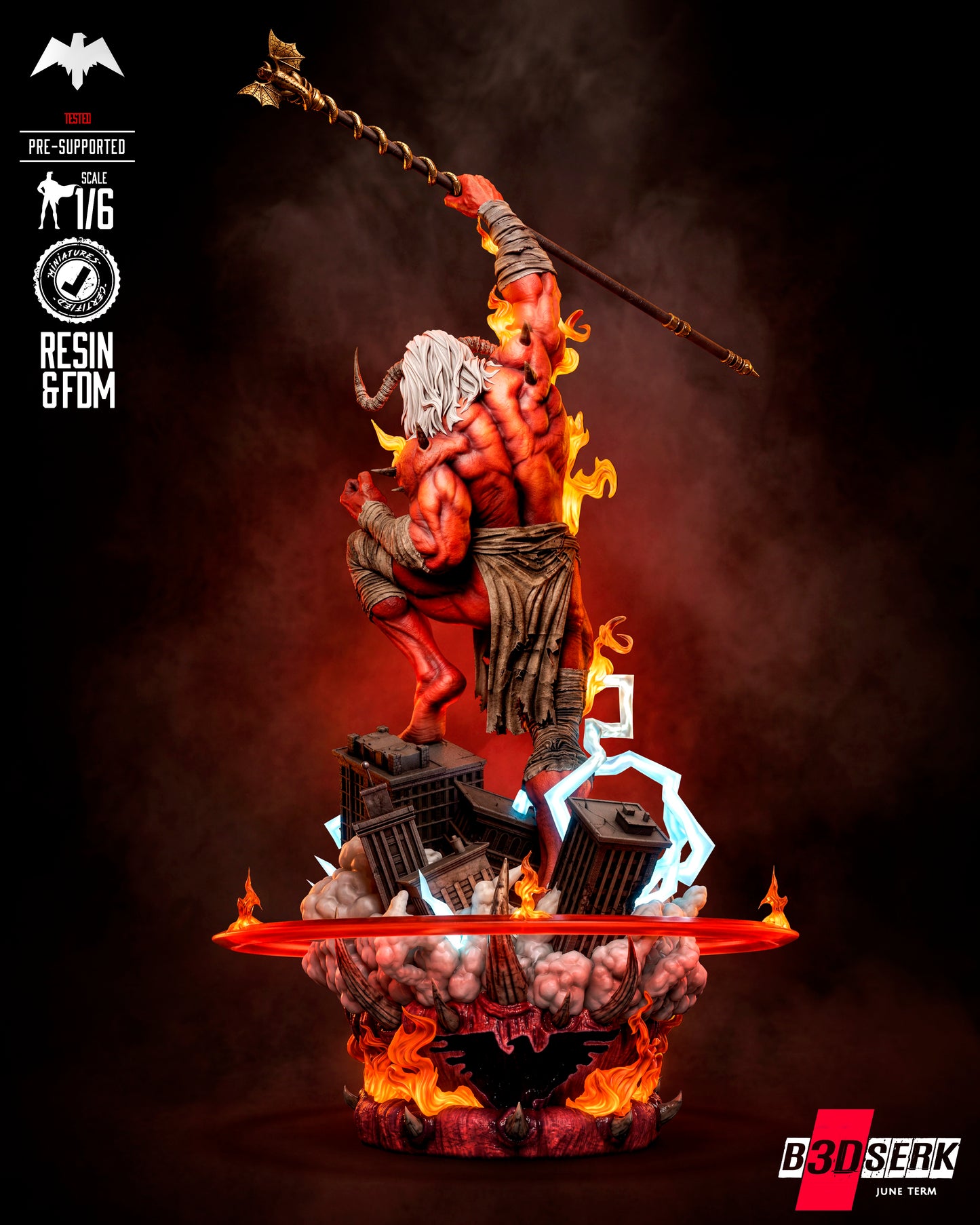 Trigon Sculpture (75mm to 500mm) - Unassembled/Unpainted/3D Print