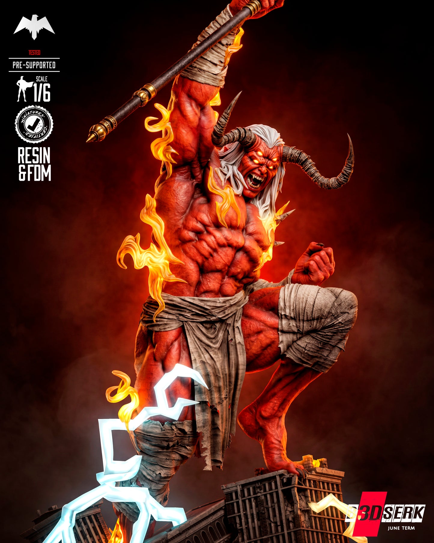 Trigon Sculpture (75mm to 500mm) - Unassembled/Unpainted/3D Print