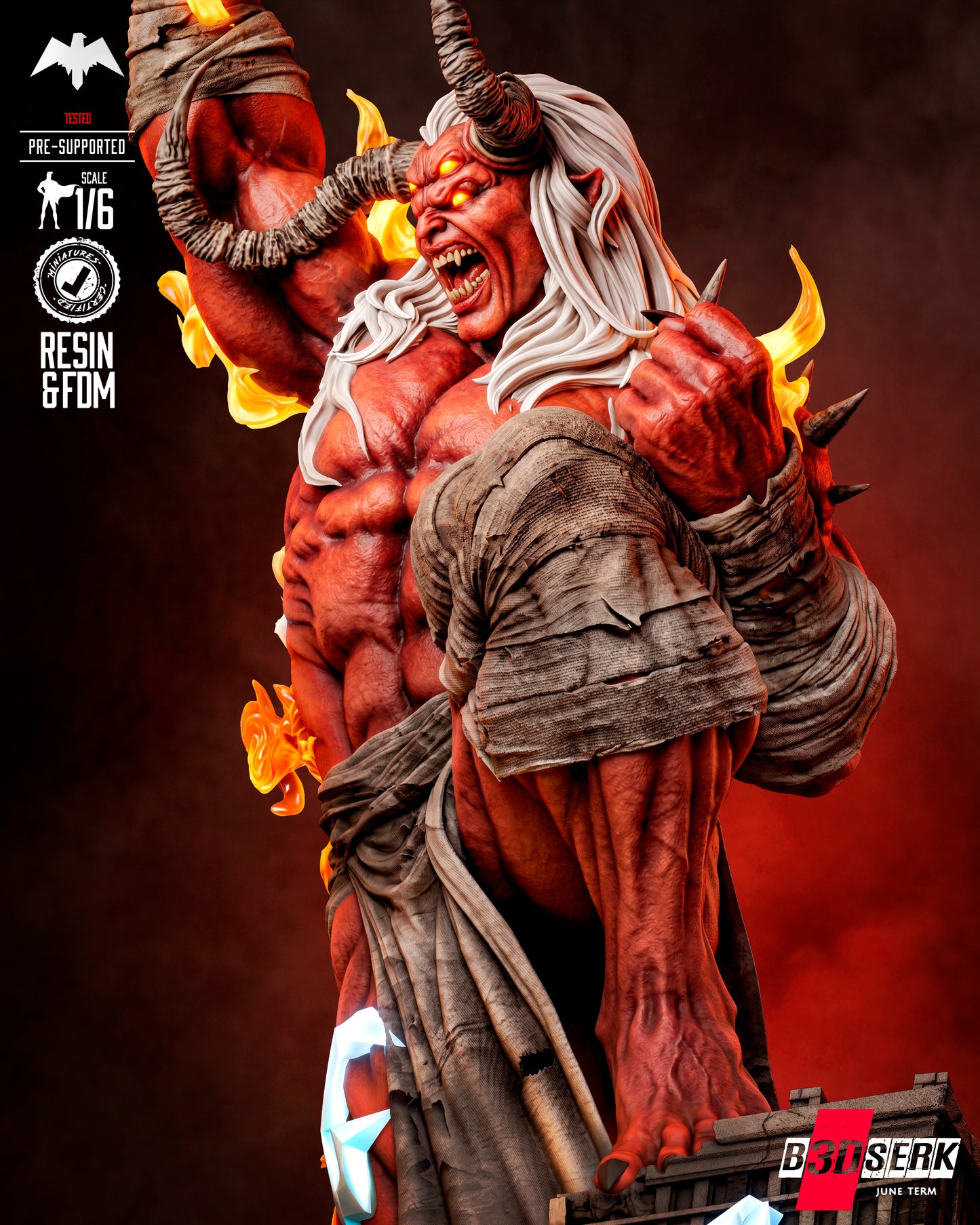 Trigon Sculpture (75mm to 500mm) - Unassembled/Unpainted/3D Print