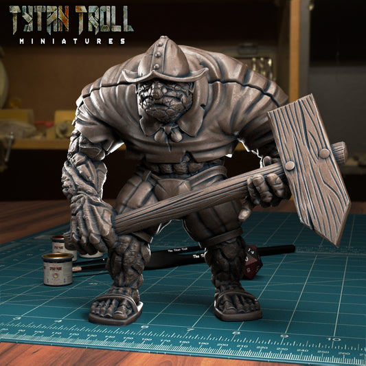 Troll Guard - Dungeons and Dragons - by Tytan Troll - Tabletop RPG Miniature - Roleplaying 3D Printed Fantasy Mini