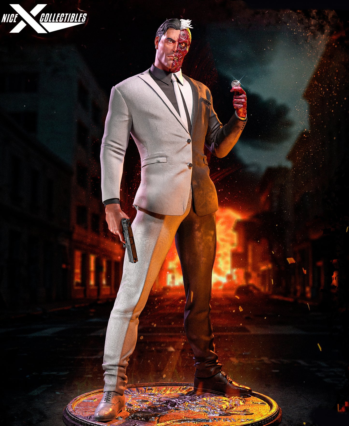 Two-Face Sculpture (75mm to 500mm) - Unassembled/Unpainted/3D Print
