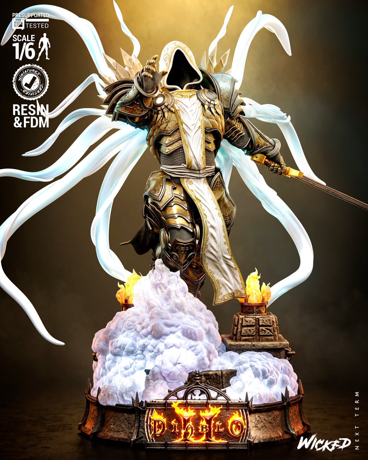 Tyrael Sculpture (75mm to 500mm) - Unassembled/Unpainted/3D Print
