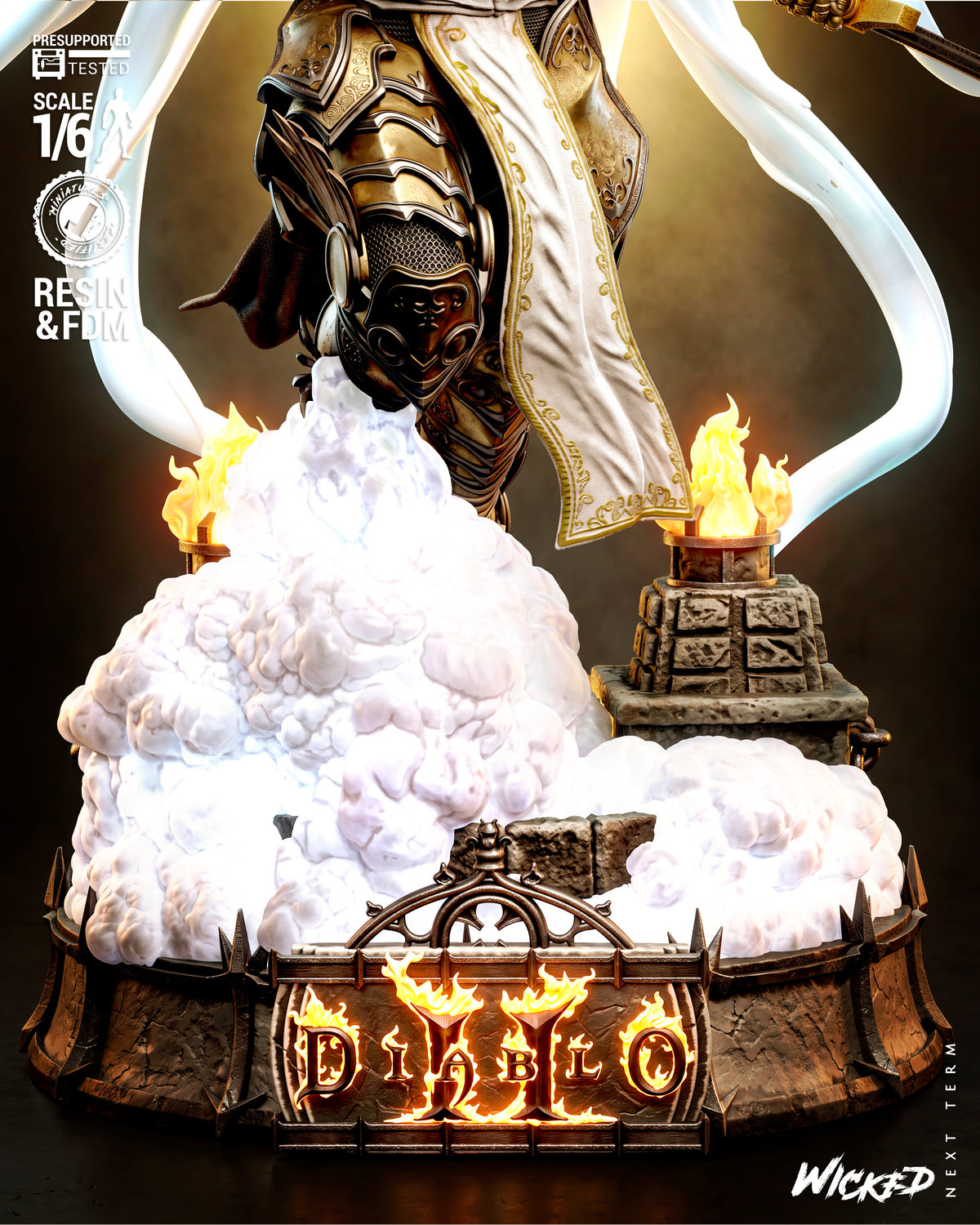 Tyrael Sculpture (75mm to 500mm) - Unassembled/Unpainted/3D Print
