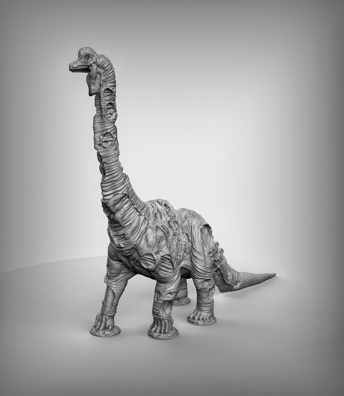 Undead Brachiosaurus - 28mm TTRPG - Wargaming - by Duncan Shadows - Tabletop RPG Miniature - Roleplaying 3D Printed Fantasy Mini