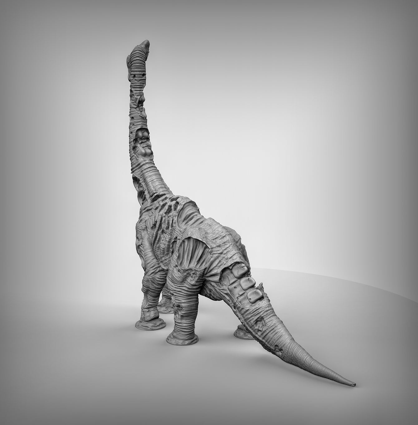 Undead Brachiosaurus - 28mm TTRPG - Wargaming - by Duncan Shadows - Tabletop RPG Miniature - Roleplaying 3D Printed Fantasy Mini