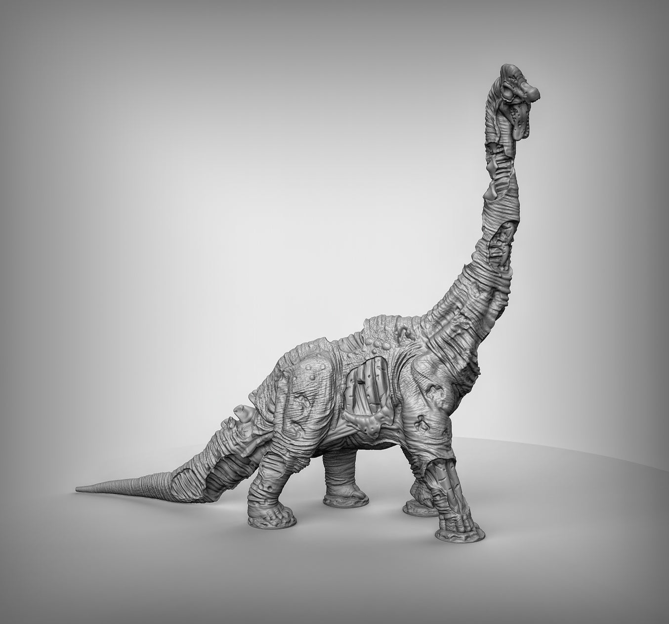 Undead Brachiosaurus - 28mm TTRPG - Wargaming - by Duncan Shadows - Tabletop RPG Miniature - Roleplaying 3D Printed Fantasy Mini