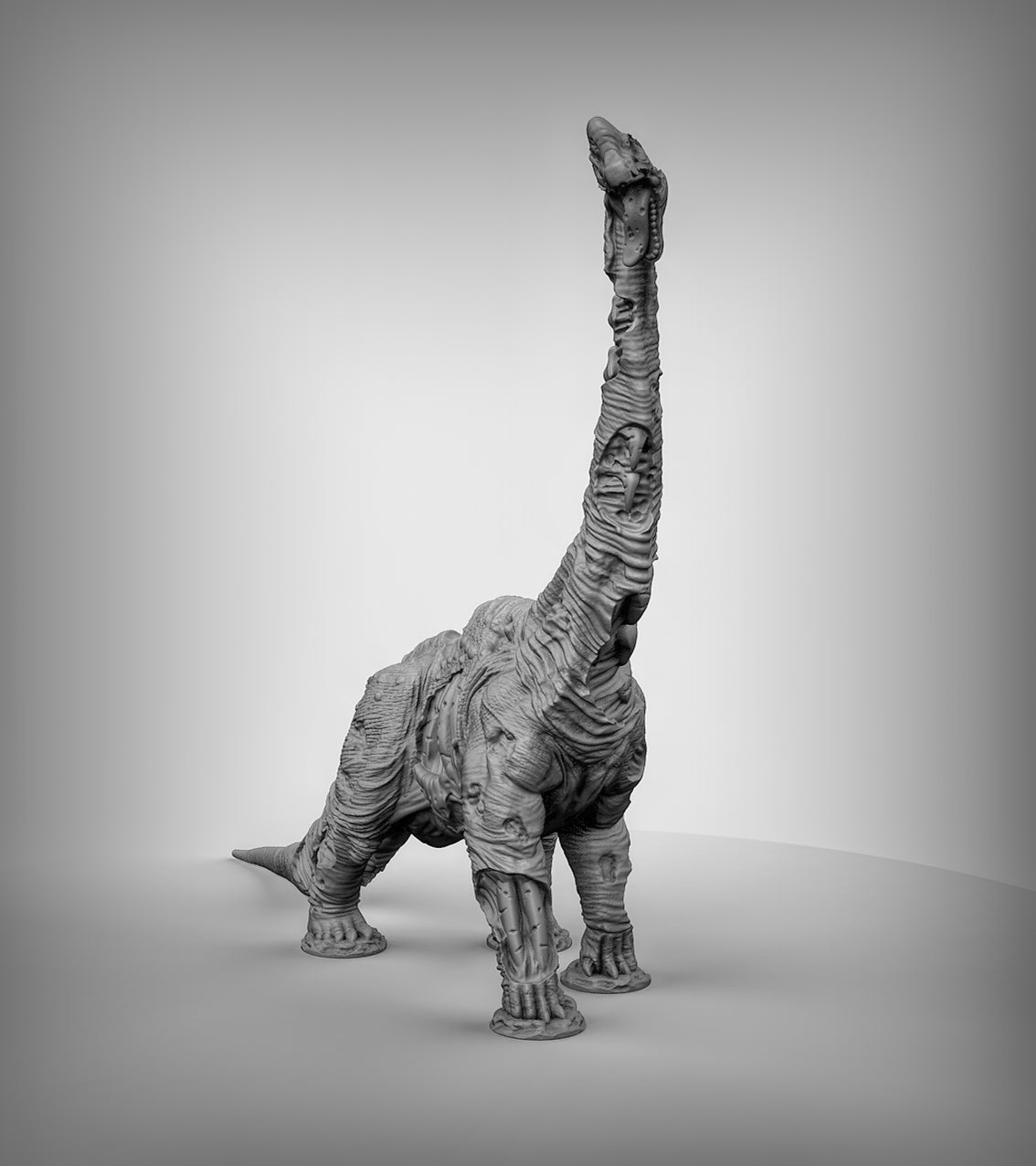 Undead Brachiosaurus - 28mm TTRPG - Wargaming - by Duncan Shadows - Tabletop RPG Miniature - Roleplaying 3D Printed Fantasy Mini