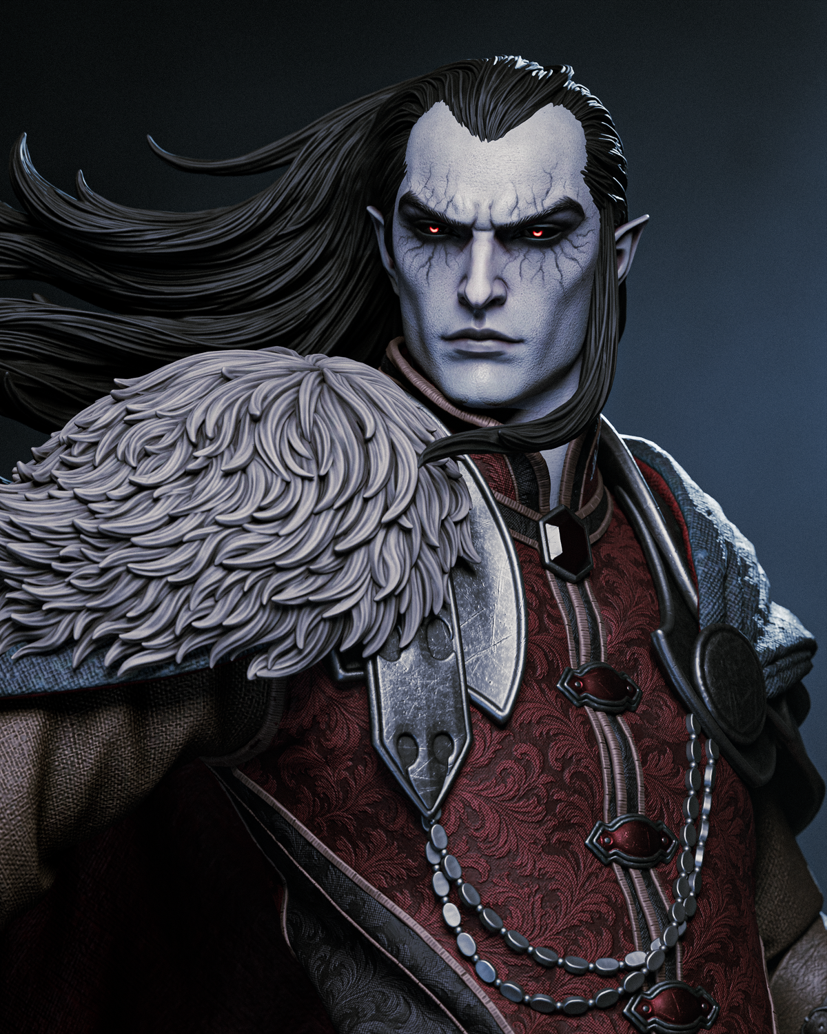Strahd Von Zarovich Sculpture (75mm to 500mm) - Unassembled/Unpainted/3D Print