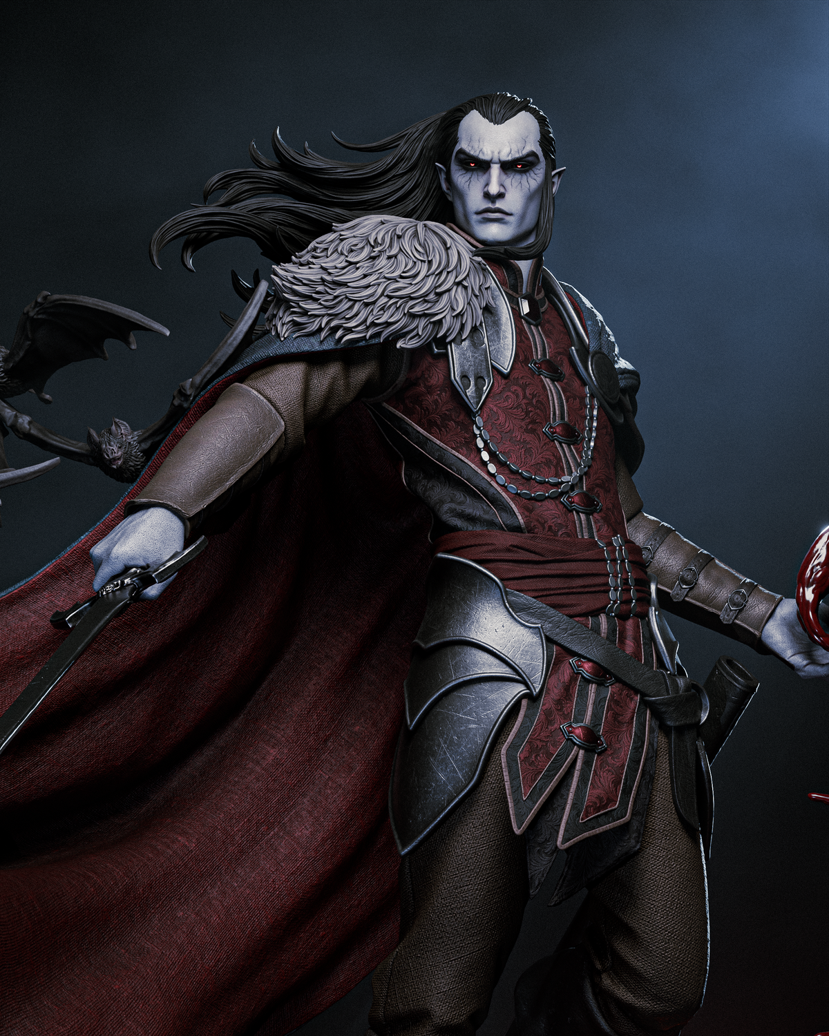 Strahd Von Zarovich Sculpture (75mm to 500mm) - Unassembled/Unpainted/3D Print