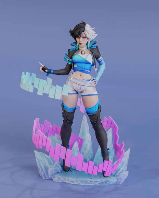 Luna Snow (Marvel Rivals) Sculpture (75mm to 500mm) - Unassembled/Unpainted/3D Print
