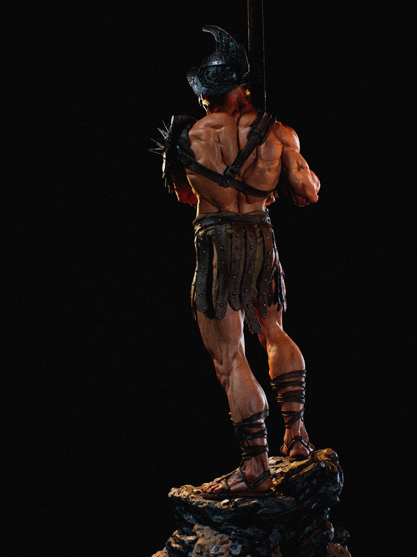 Gladiator Sculpture (75mm to 500mm) - Unassembled/Unpainted/3D Print