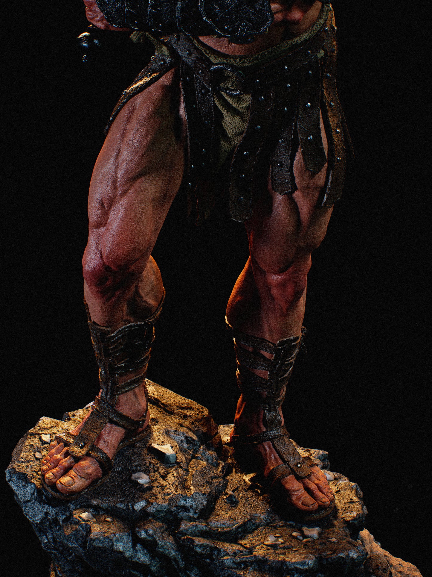 Gladiator Sculpture (75mm to 500mm) - Unassembled/Unpainted/3D Print
