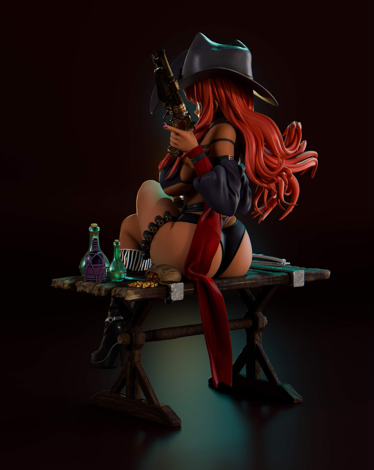 Volume (Tenue de pirate) Sculpture Nikke SFW/NSFW (75 mm à 500 mm) - Non assemblé/Non peint/Impression 3D