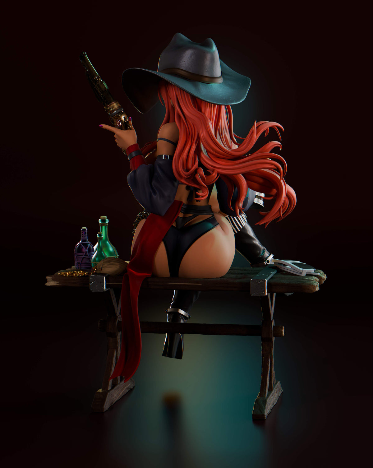 Volume (Tenue de pirate) Sculpture Nikke SFW/NSFW (75 mm à 500 mm) - Non assemblé/Non peint/Impression 3D