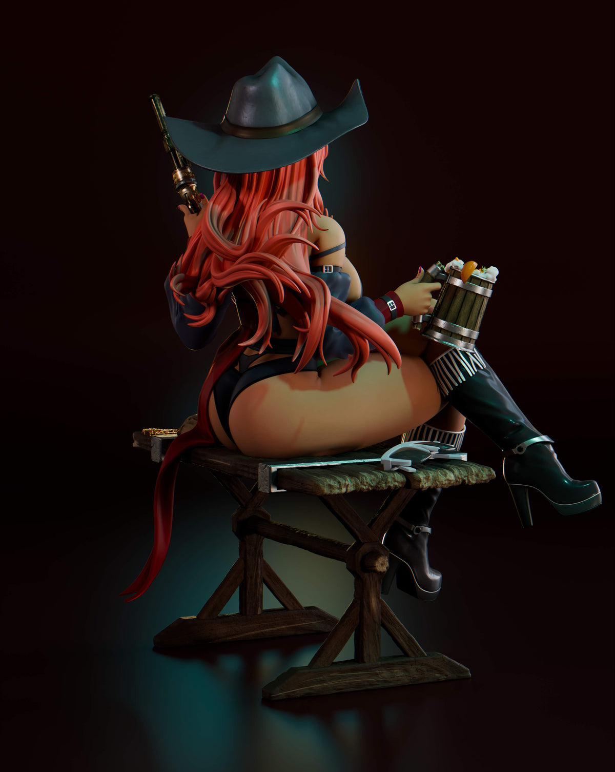 Volume (Tenue de pirate) Sculpture Nikke SFW/NSFW (75 mm à 500 mm) - Non assemblé/Non peint/Impression 3D