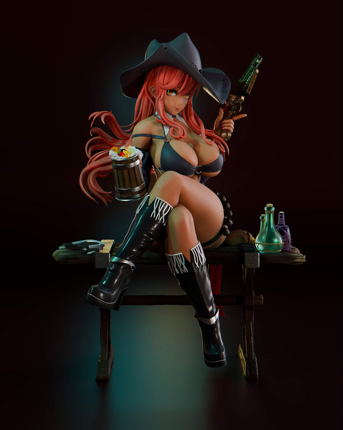 Volume (Tenue de pirate) Sculpture Nikke SFW/NSFW (75 mm à 500 mm) - Non assemblé/Non peint/Impression 3D