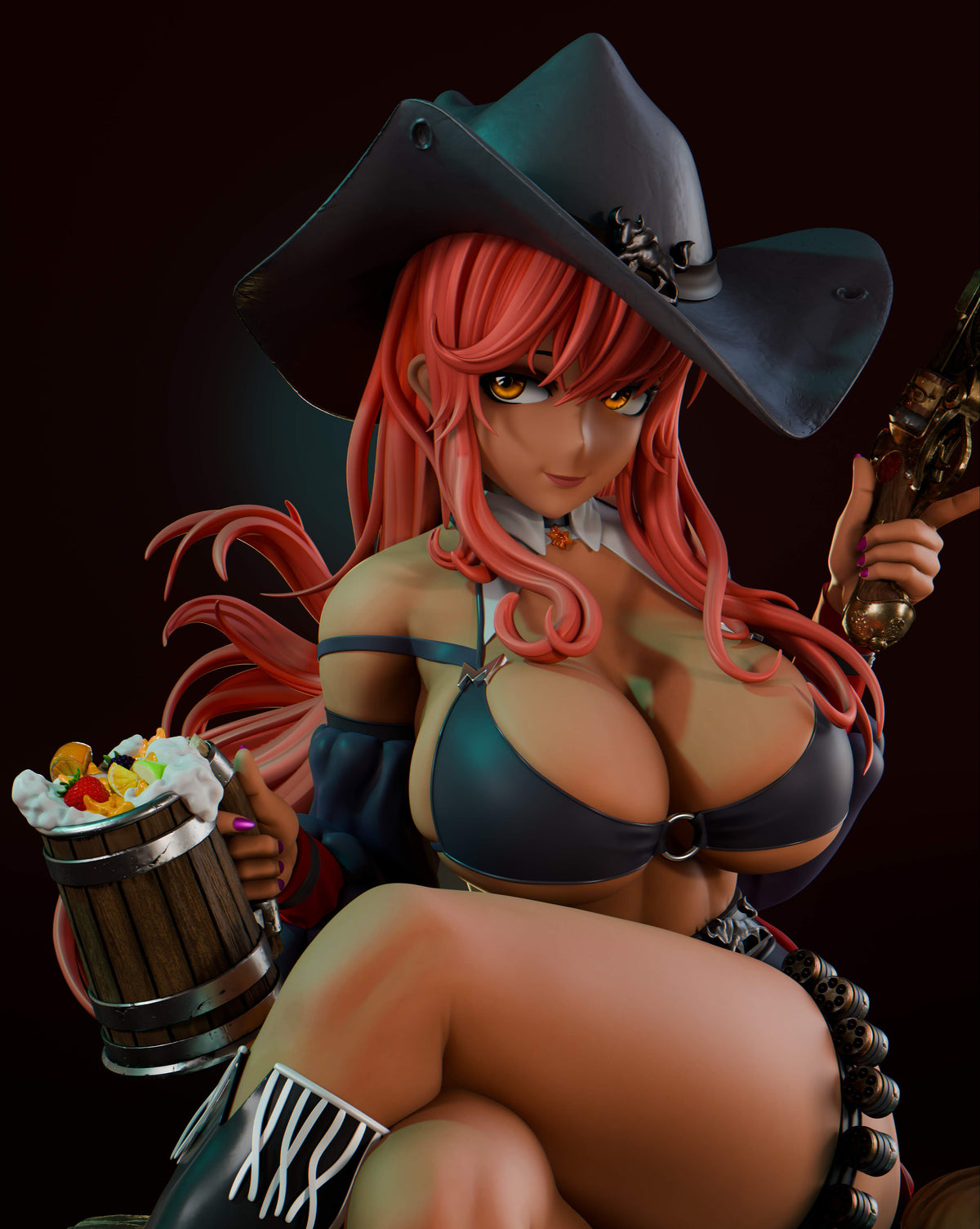 Volume (Tenue de pirate) Sculpture Nikke SFW/NSFW (75 mm à 500 mm) - Non assemblé/Non peint/Impression 3D