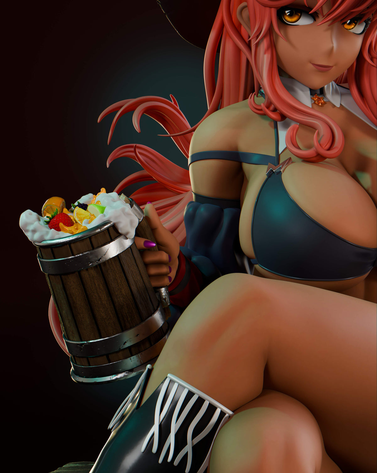 Volume (Tenue de pirate) Sculpture Nikke SFW/NSFW (75 mm à 500 mm) - Non assemblé/Non peint/Impression 3D