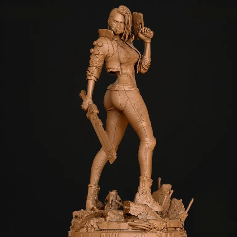 Female V Sculpture (75mm to 500mm) - Unassembled/Unpainted/3D Print