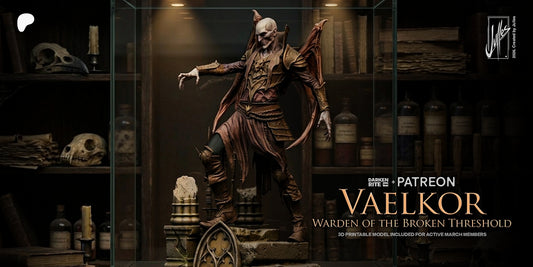 Vaelkor: Warden of the Broken Threshold Sculpture (75mm to 500mm) - Unassembled/Unpainted/3D Print