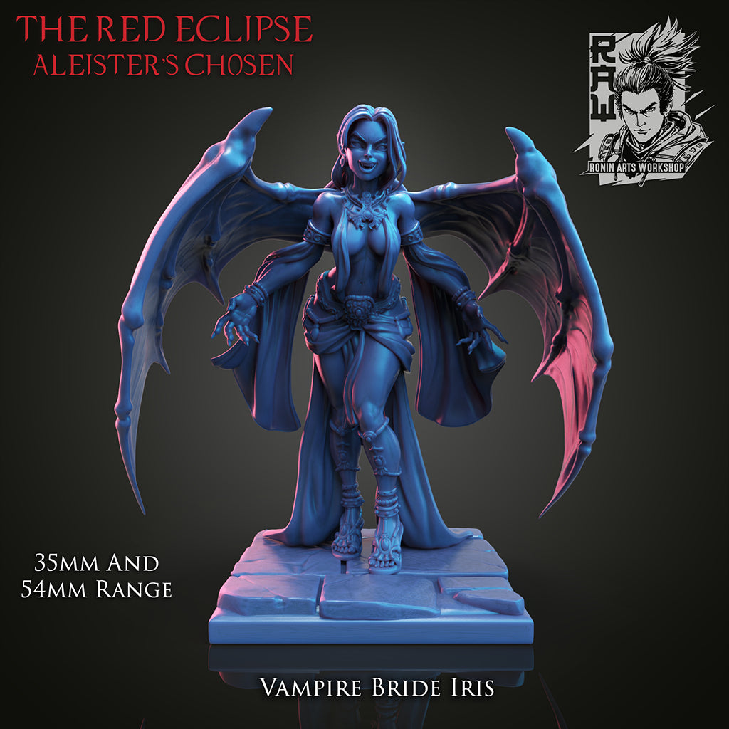 Vampire Bride Iris - Mordheim - Dungeons and Dragons - by RAW - Tabletop RPG Miniature - Roleplaying 3D Printed Fantasy Mini