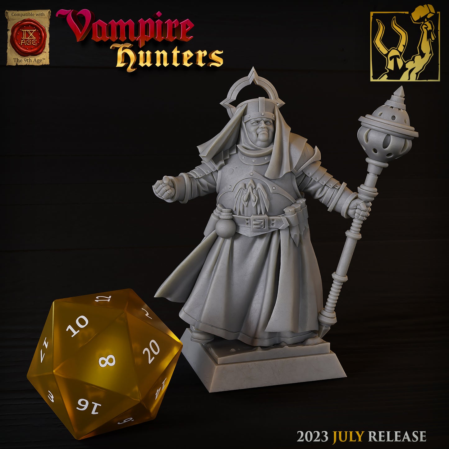 Vampire Hunters - Nun Superior - Mordheim - by Titan Forge - Tabletop RPG Miniature - Roleplaying 3D Printed Fantasy Mini