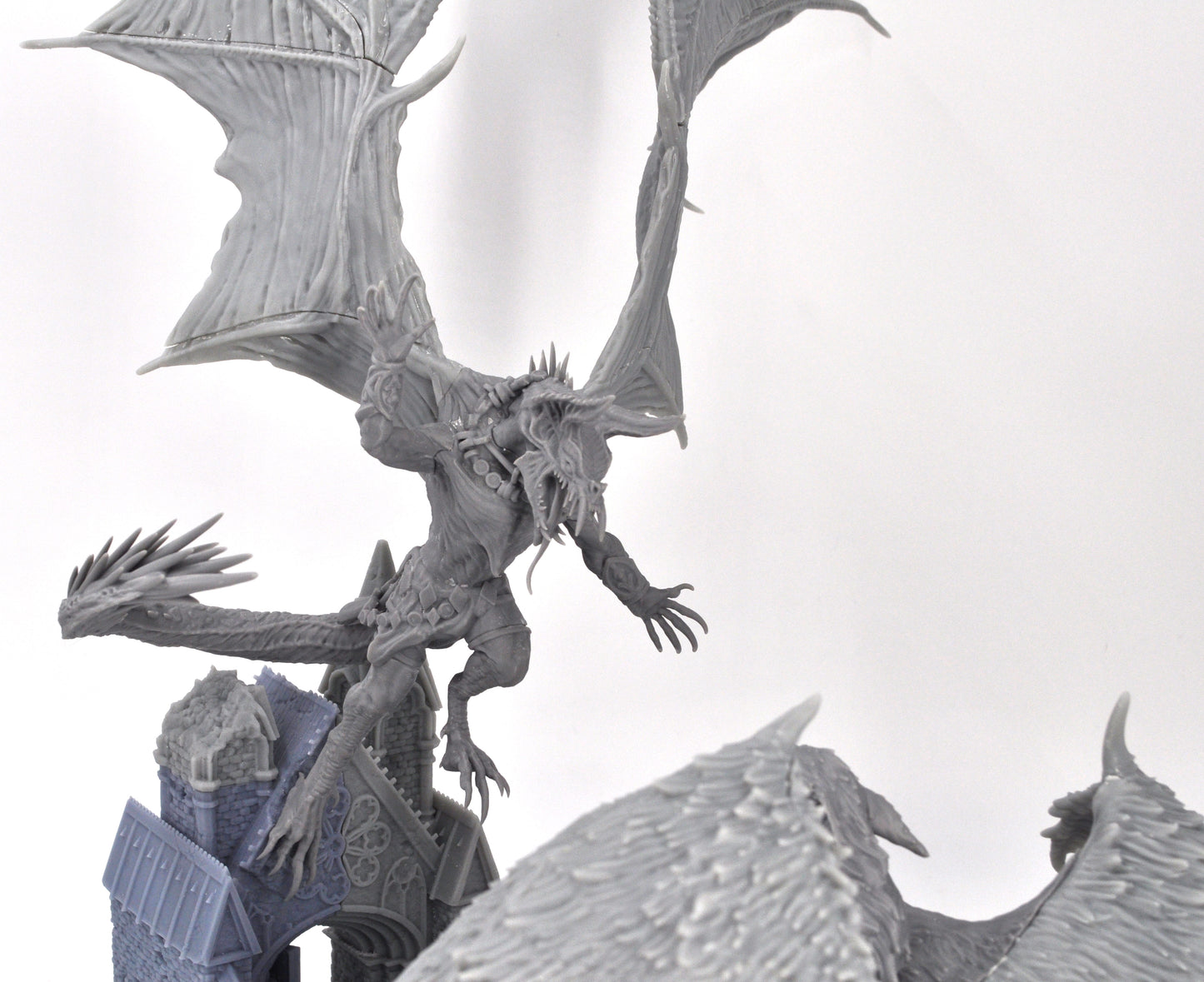 Vampire and Werewolf Dragon Diorama - by Mini Monster Mayhem- Tabletop RPG Miniature - Roleplaying 3D Printed Fantasy Mini