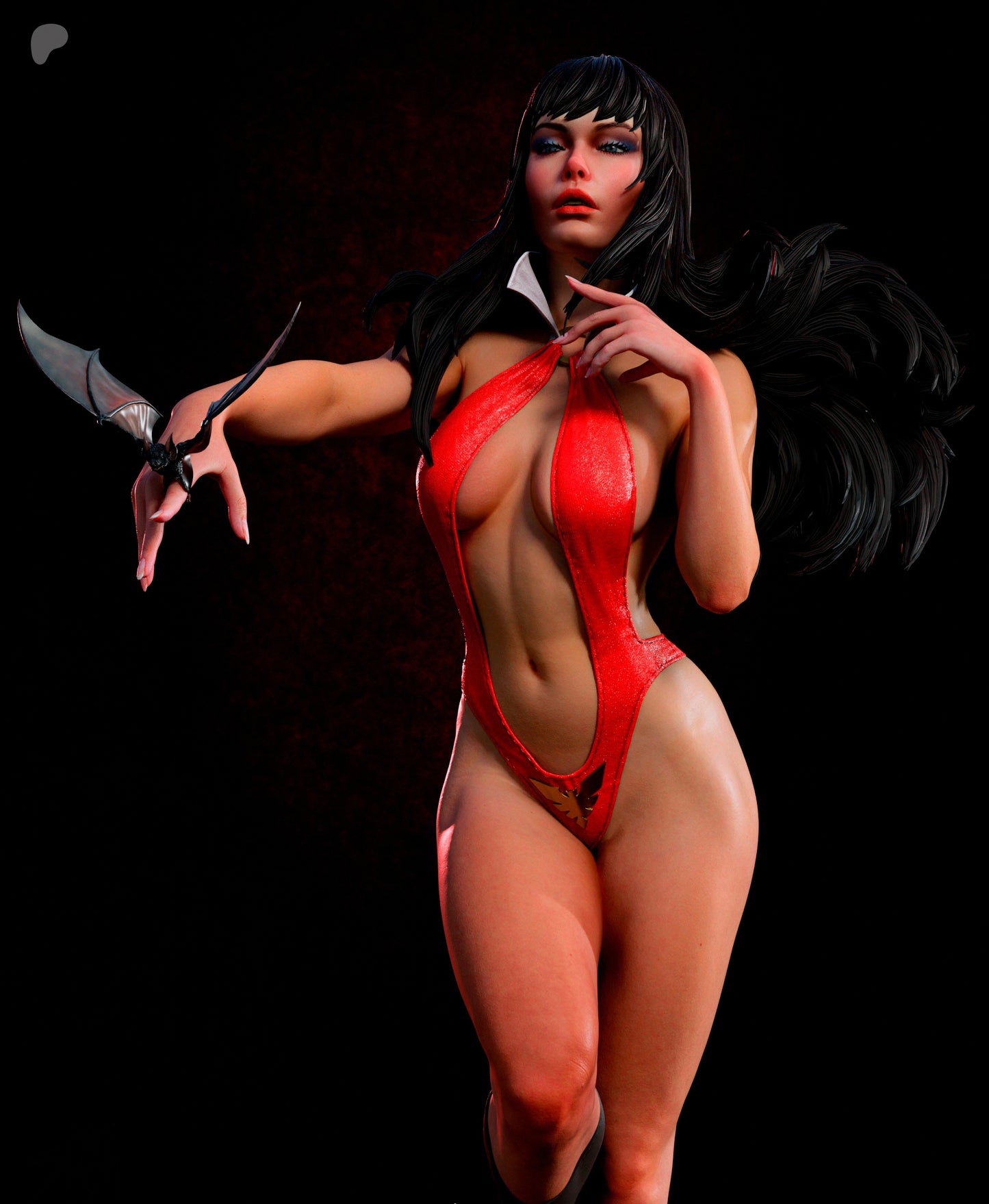Vampirella Sculpture (75mm to 500mm) - Unassembled/Unpainted/3D Print