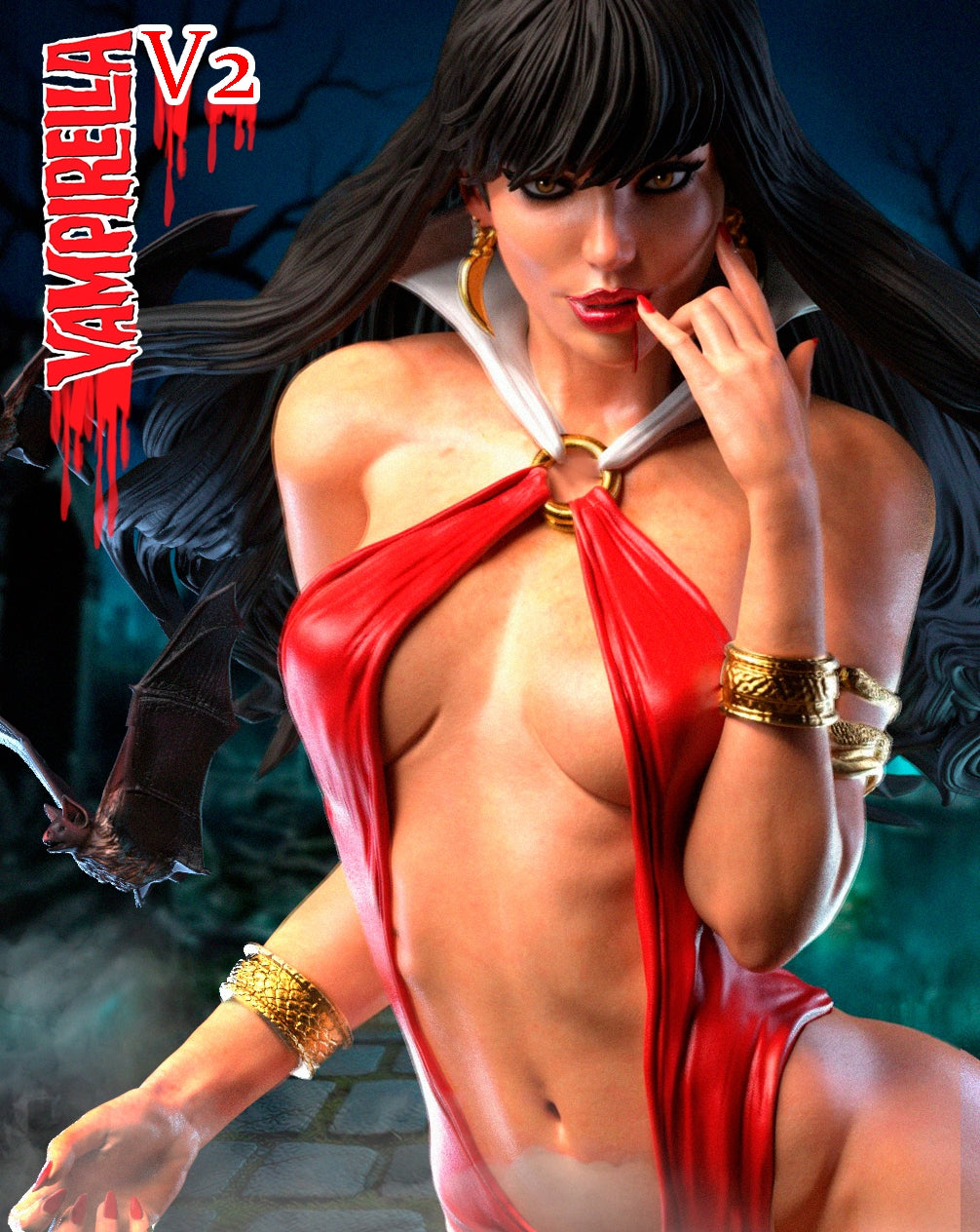 Vampirella Sculpture (75mm to 500mm) - Unassembled/Unpainted/3D Print
