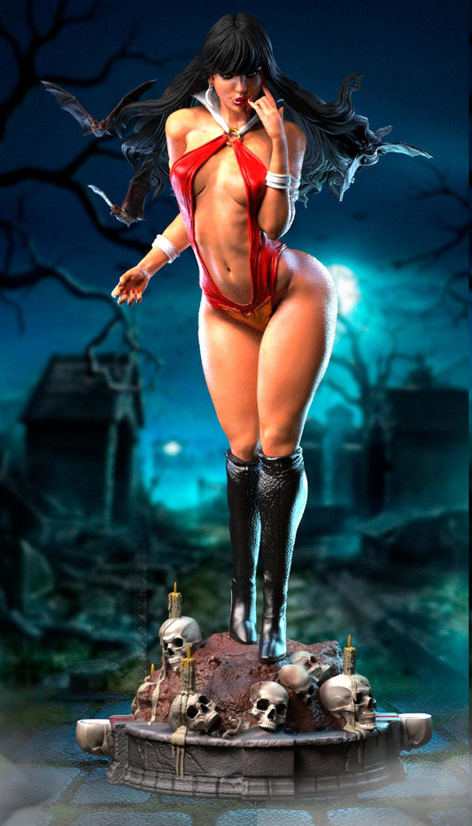 Vampirella Sculpture (75mm to 500mm) - Unassembled/Unpainted/3D Print