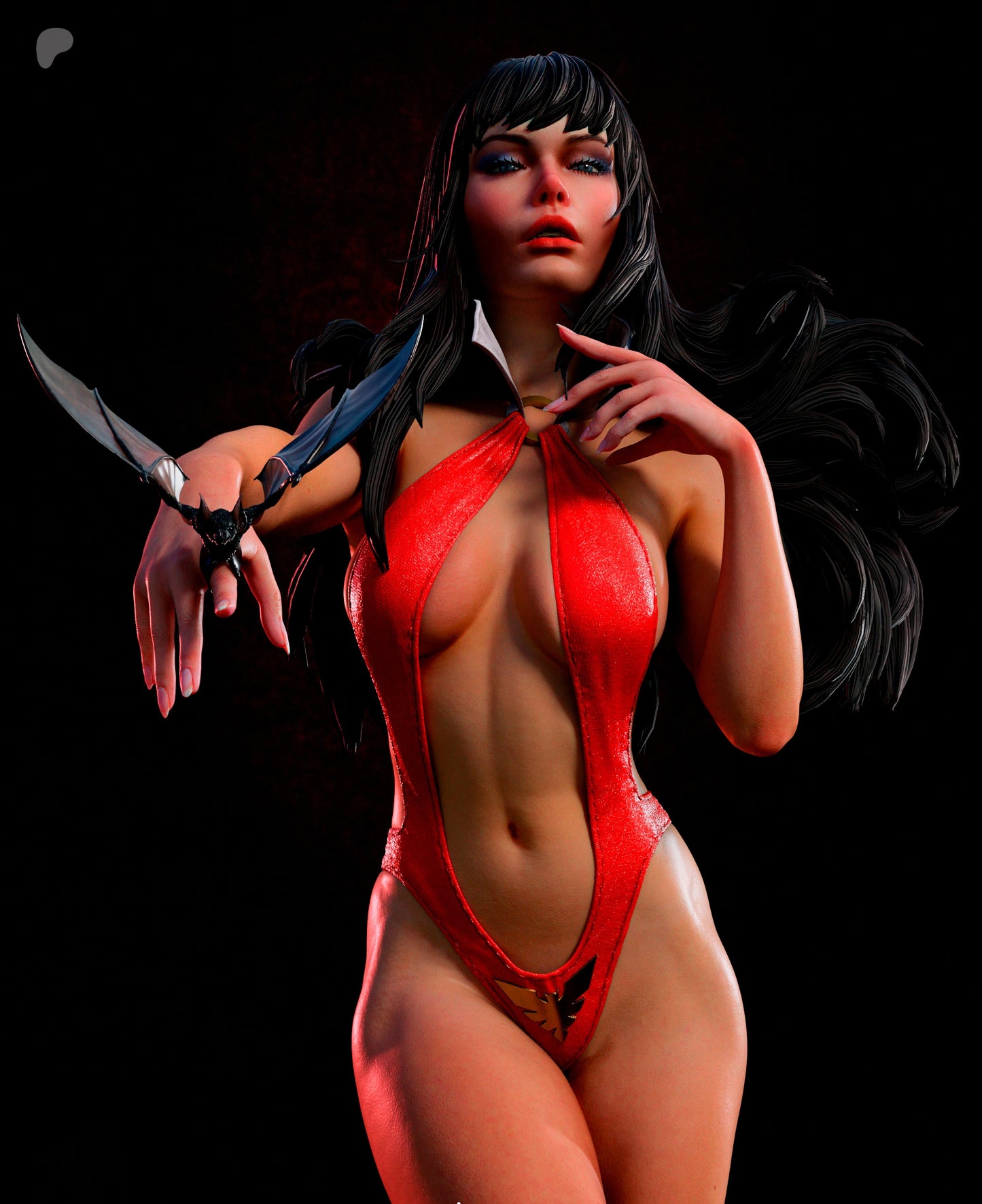 Vampirella Sculpture (75mm to 500mm) - Unassembled/Unpainted/3D Print